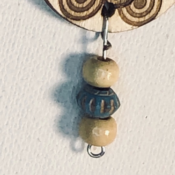 {Pyrography Earrings} 🔥 - Picture 3 of 5